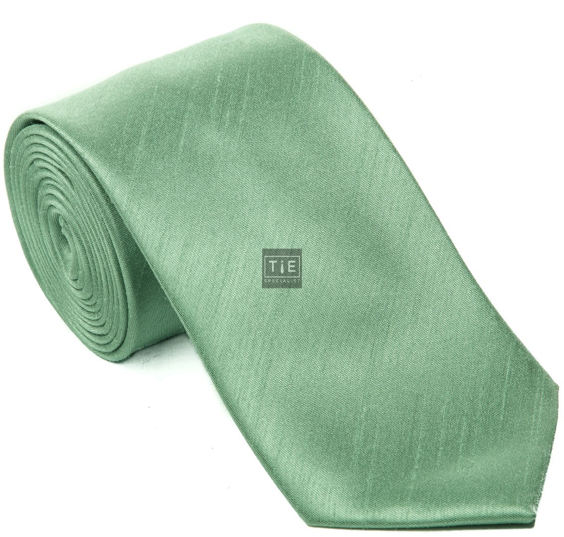 Sage Green Boys Shantung Wedding Tie #Y1866/1