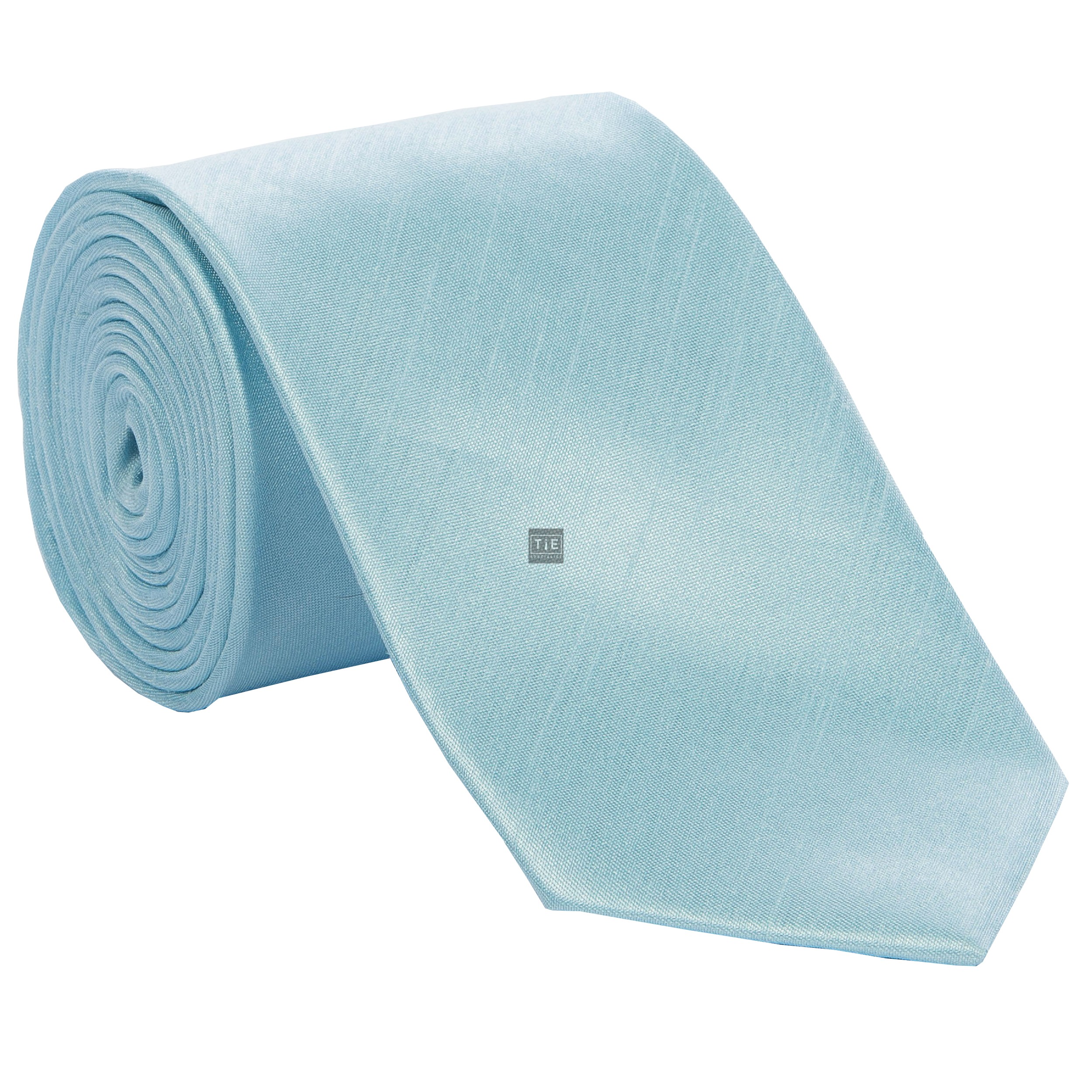 Mint Shantung Tie with Matching Pocket Hankie