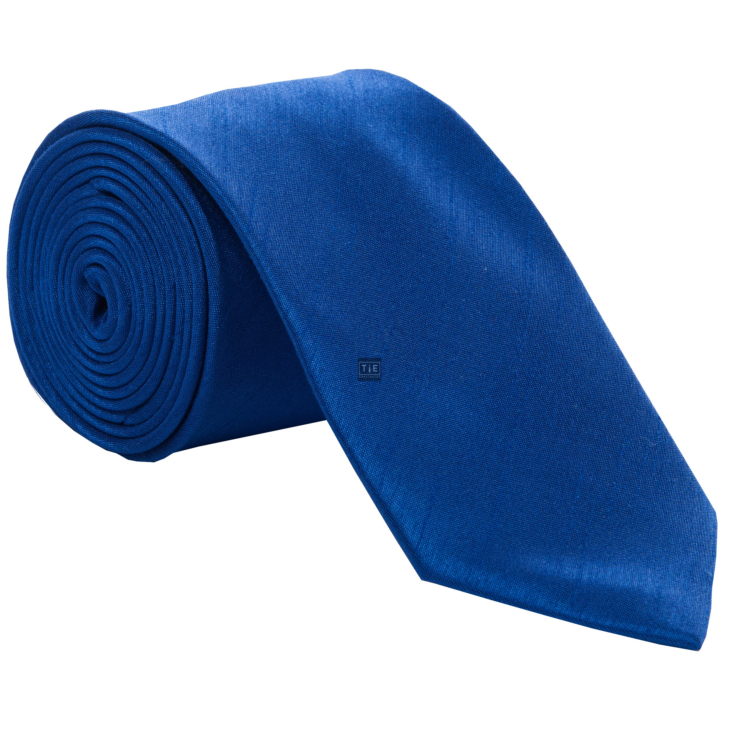 Royal Blue Shantung Tie with Matching Pocket Hankie