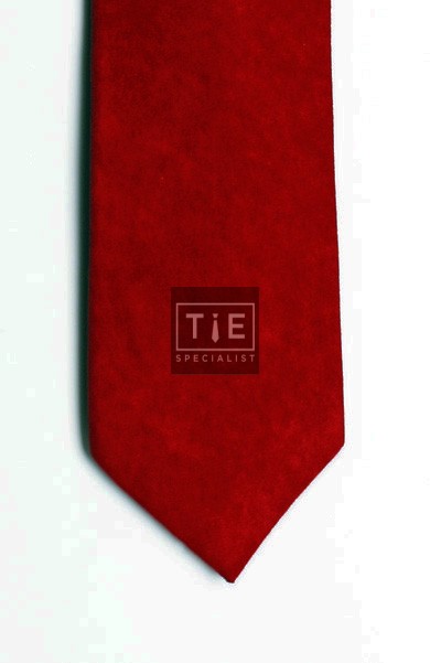 Red Suede Effect Tie #T1869/8