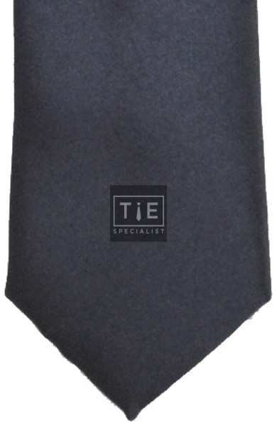 Charcoal Satin Tie with Matching Pocket Square