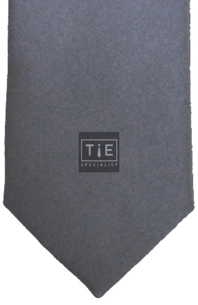 Grey Satin Tie with Matching Pocket Square