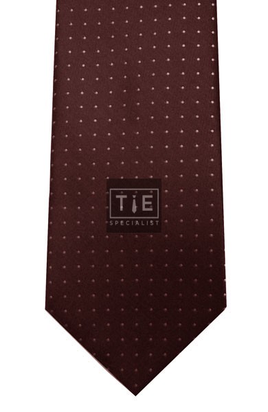 Red with White Polka Dots Tie with Matching Pocket Square