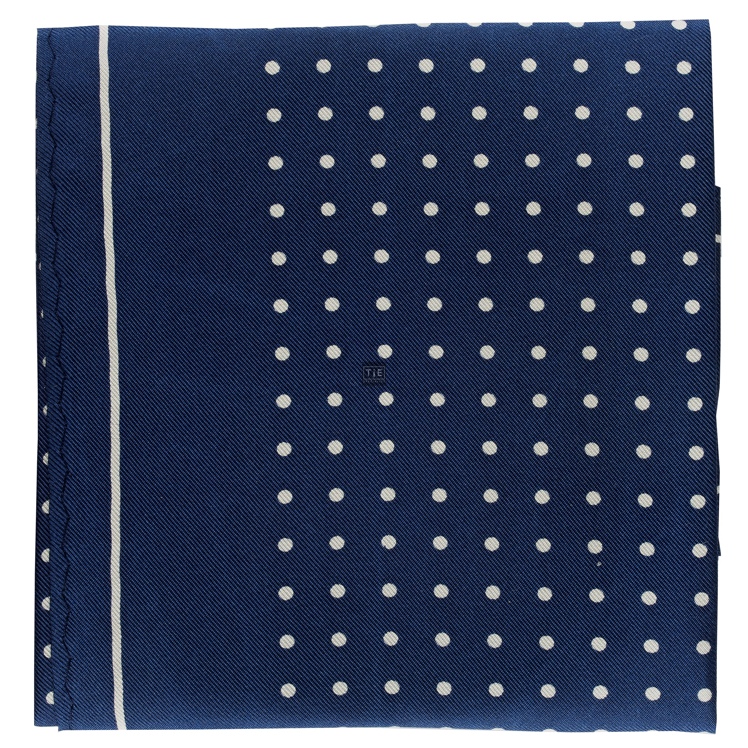 Navy with White Polka Dot Silk Pocket Square #TPH05/2