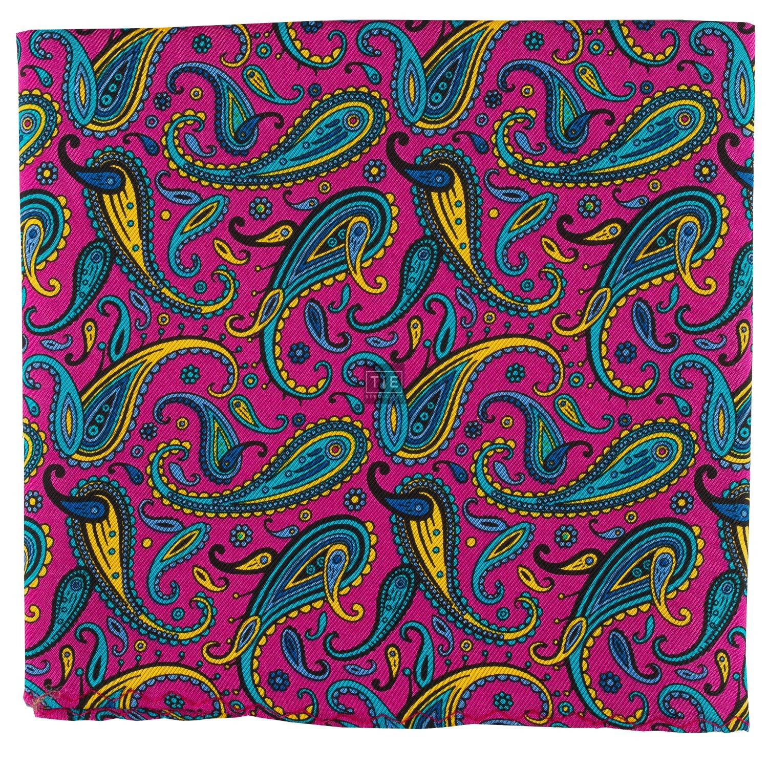 Pink Paisley Silk Pocket Square #TPH07/1 ---DISCONTINUED, LAST STOCK!---
