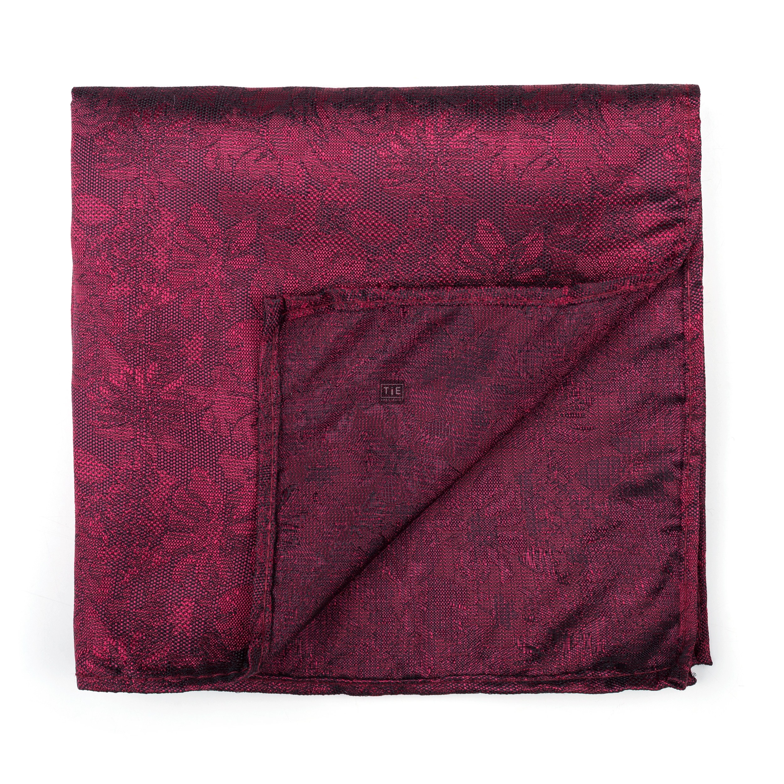 Ruby Wine Floral Pocket Square