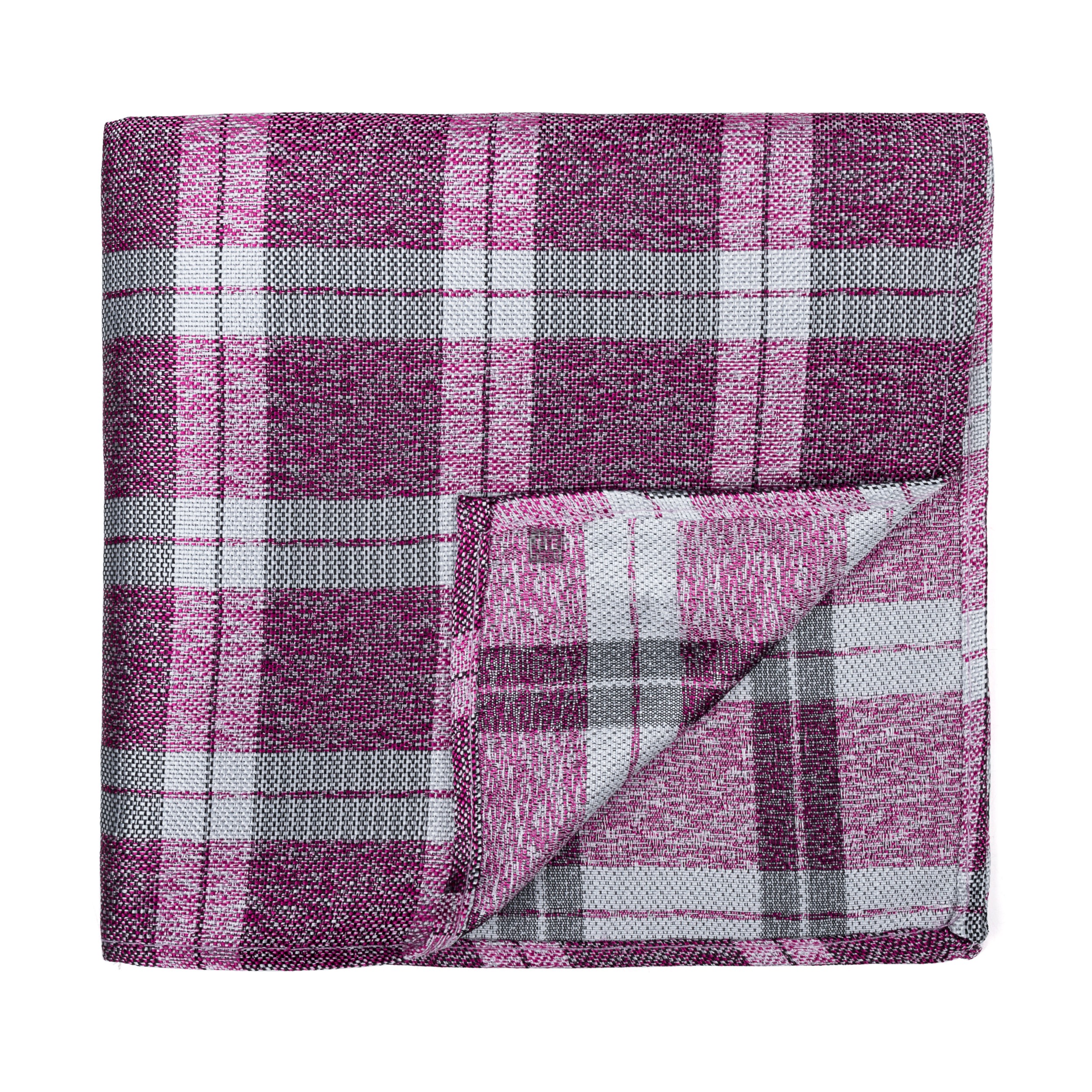 Burgundy Wide Check Pocket Square