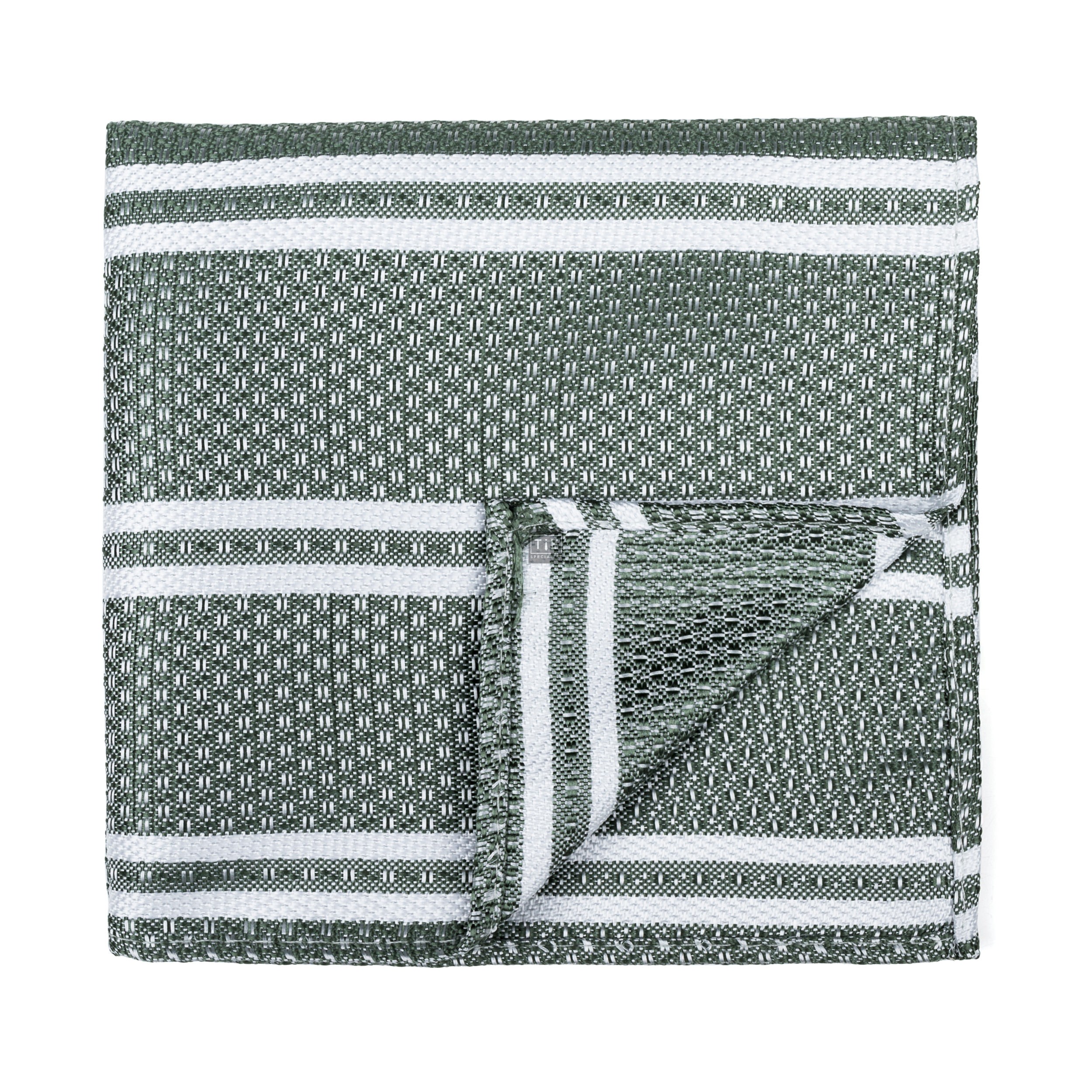 Green Pastel Stripe Pocket Square