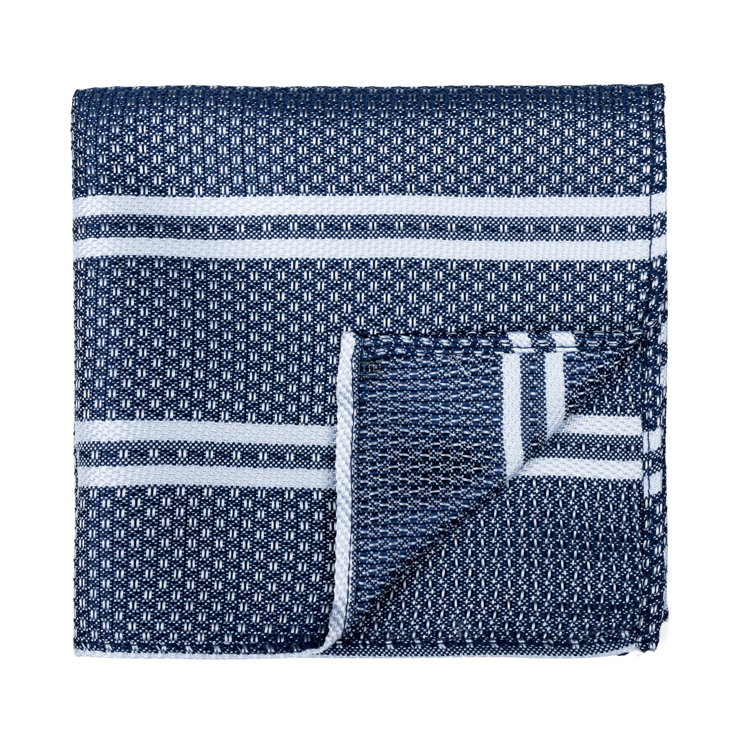 Navy Blue Pastel Stripe Pocket Square