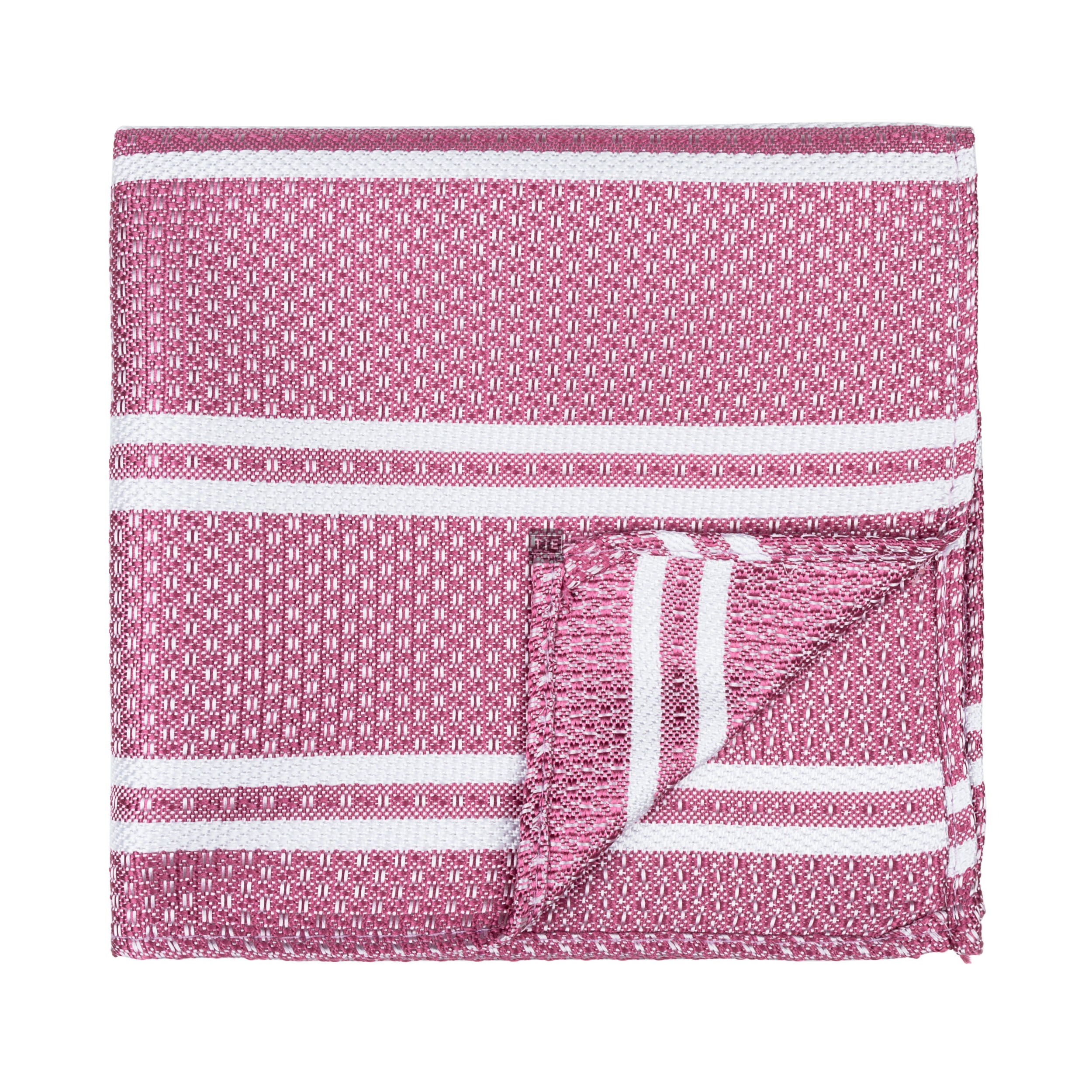 Pastel Stripe Pocket Square Dark Pink