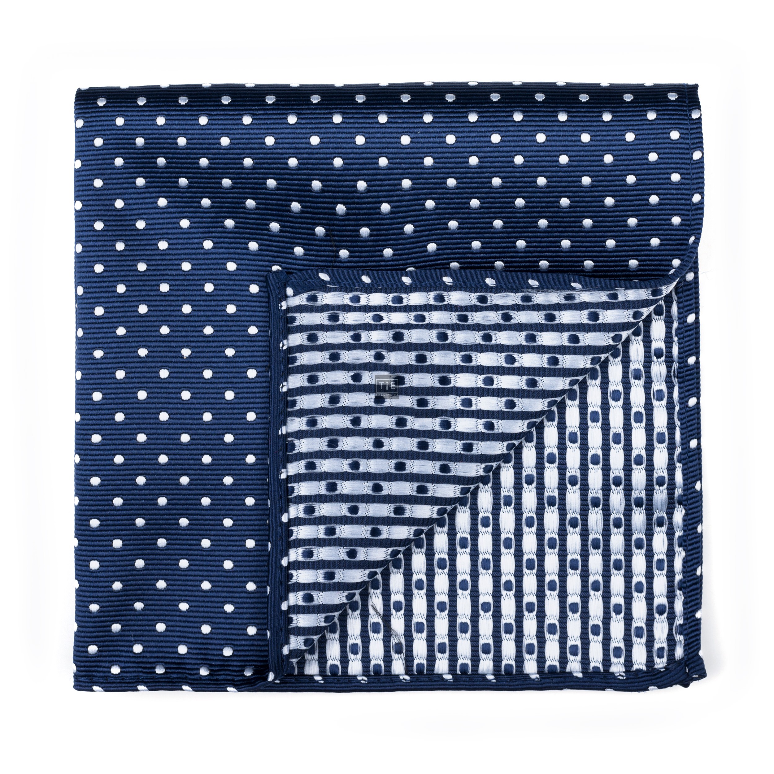 Polka Dot Formal Pocket Square Navy