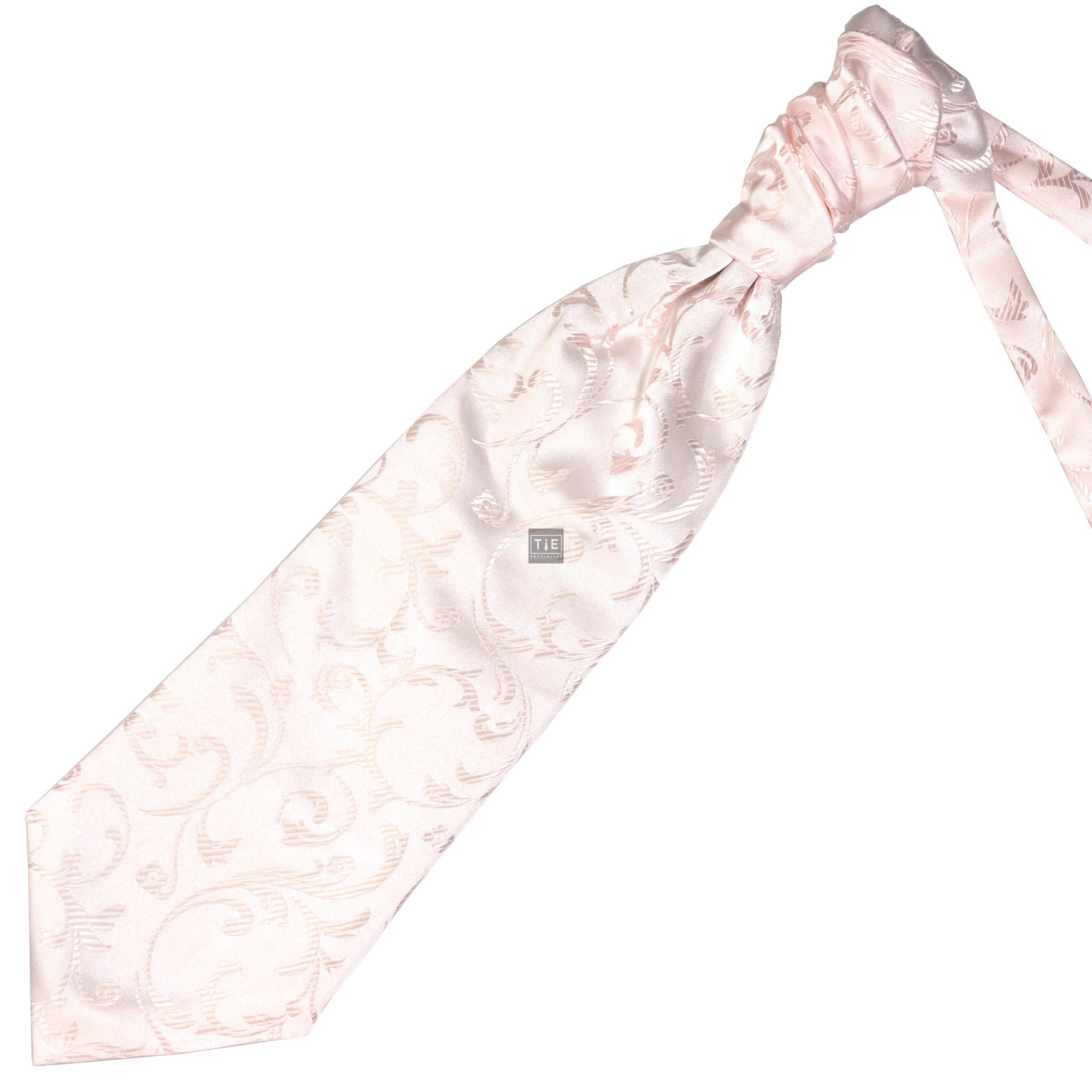 Champagne Swirl Leaf Wedding Cravat #AB-WCR1000/13