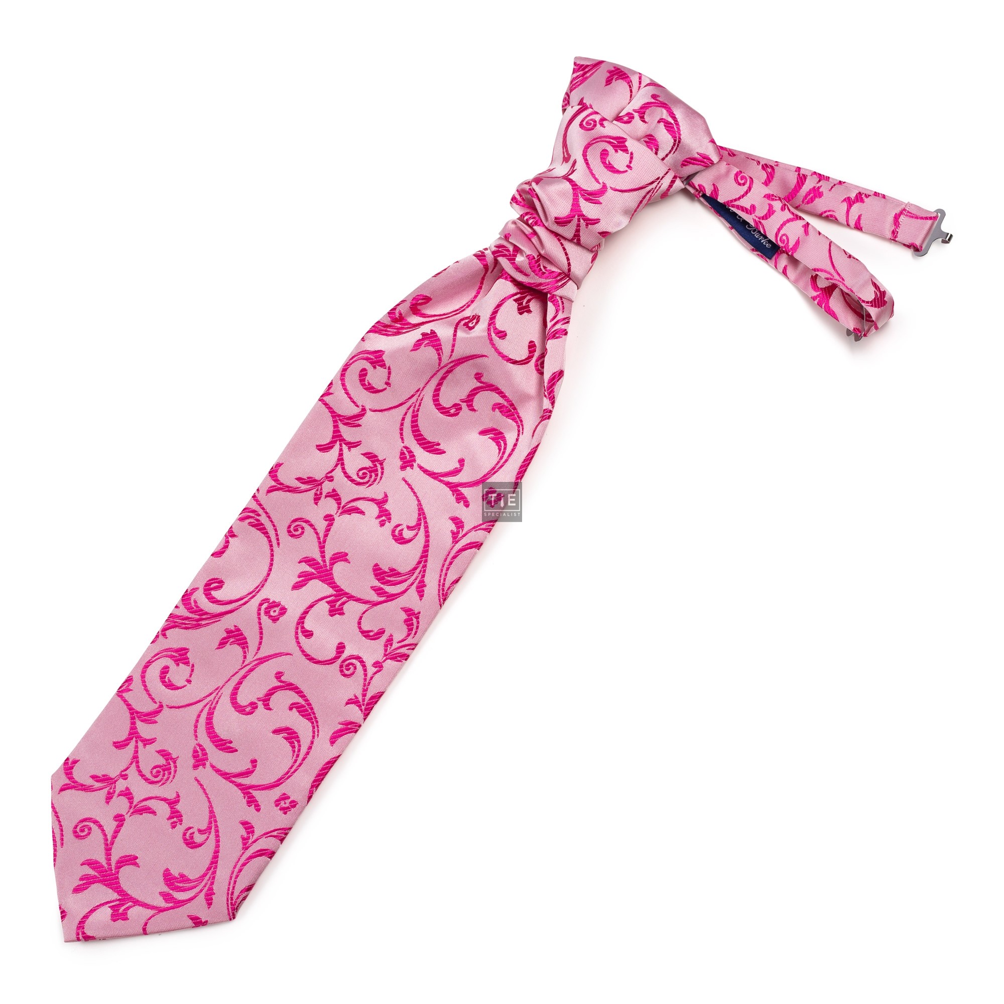 Hot Pink Swirl Leaf Wedding Cravat #AB-WCR1000/5