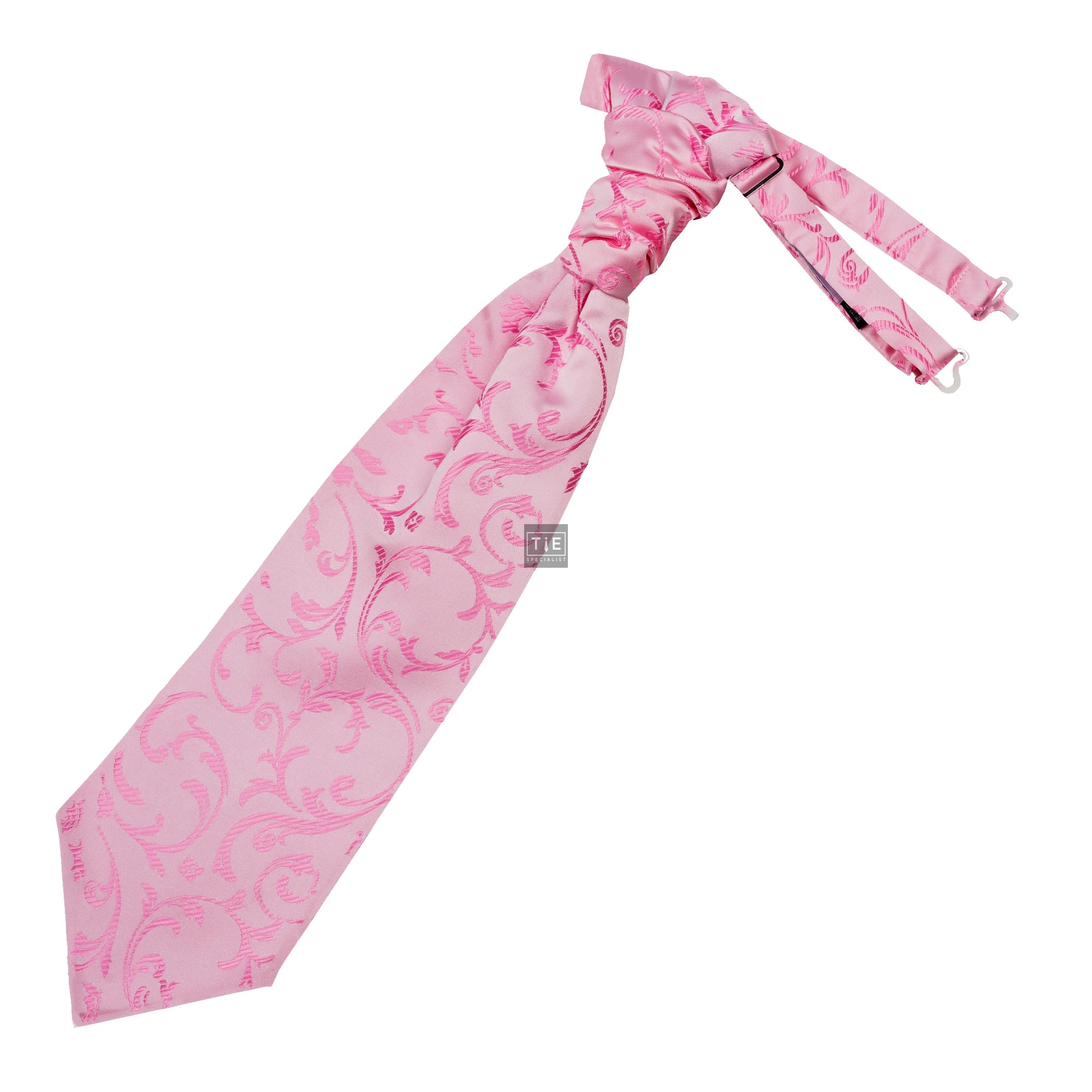 Pink Swirl Leaf Wedding Cravat #AB-WCR1000/6