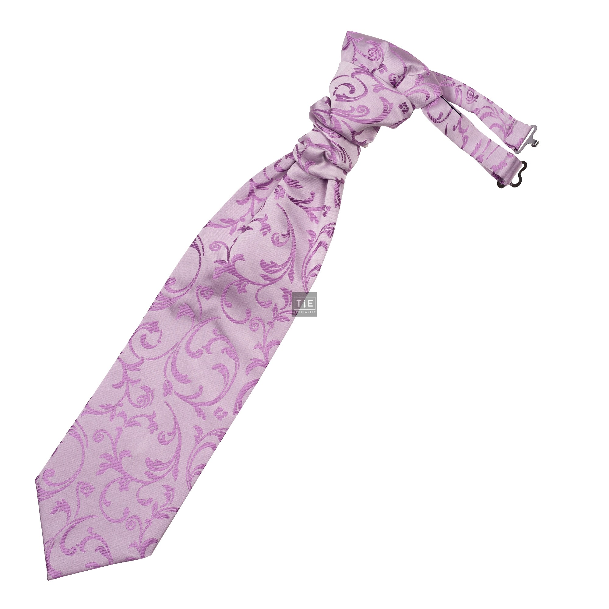 Lilac Swirl Leaf Wedding Cravat #AB-WCR1000/8