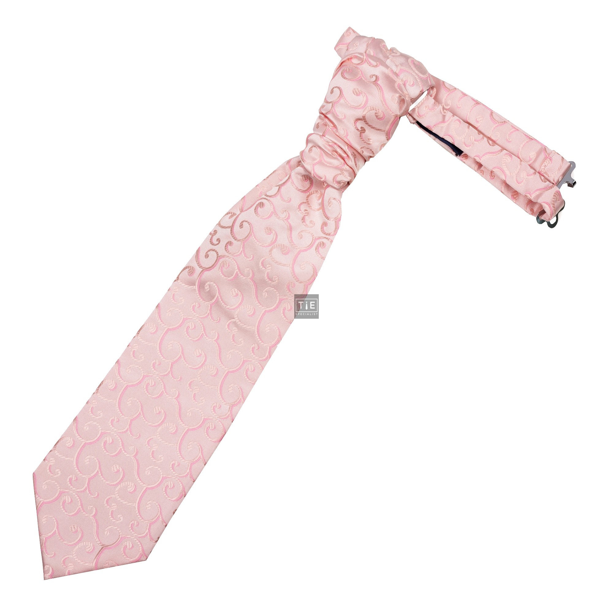 Light Pink Royal Swirl Wedding Cravat #AB-WCR1001/3