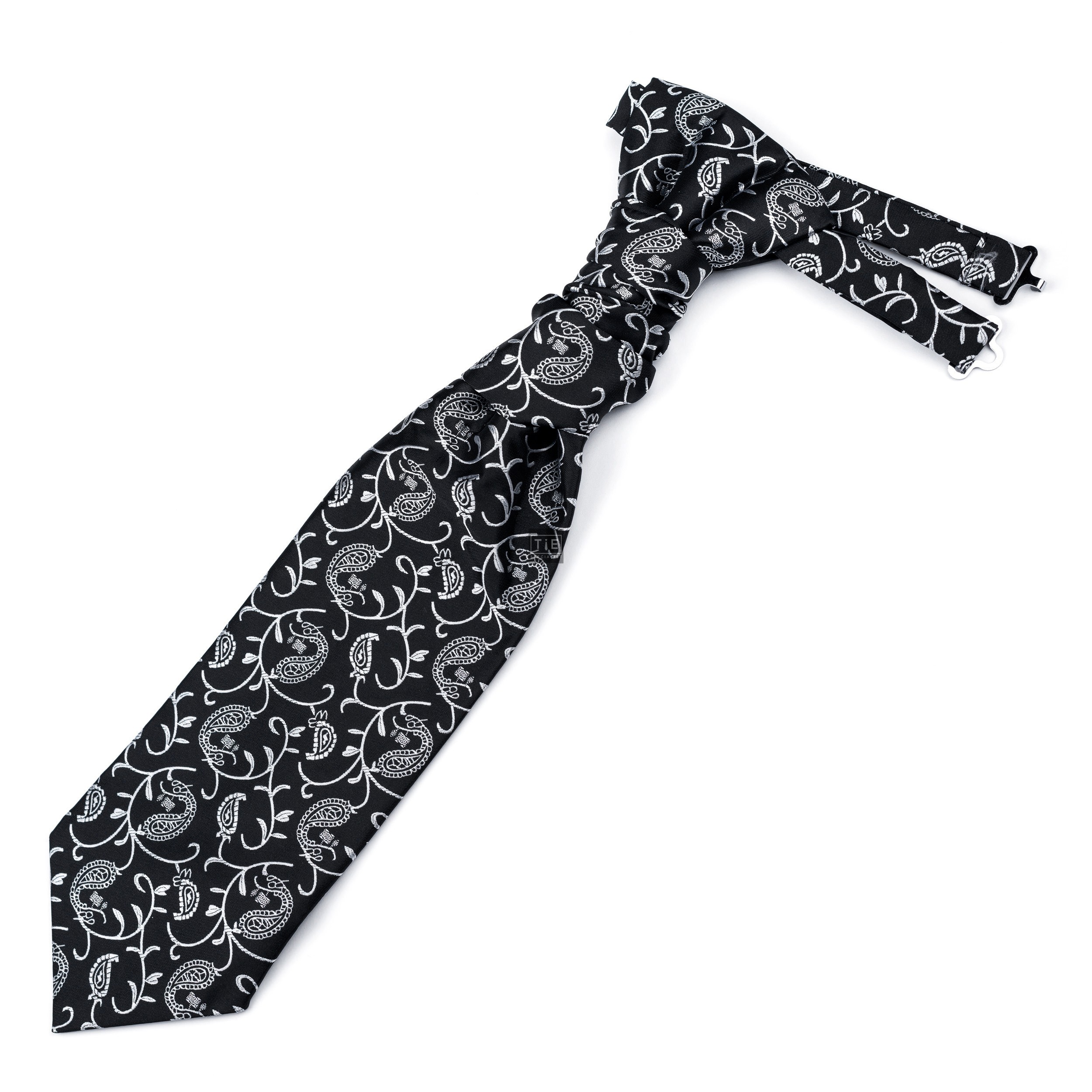 Moonlight Black Budding Paisley Cravat #AB-WCR1003/5