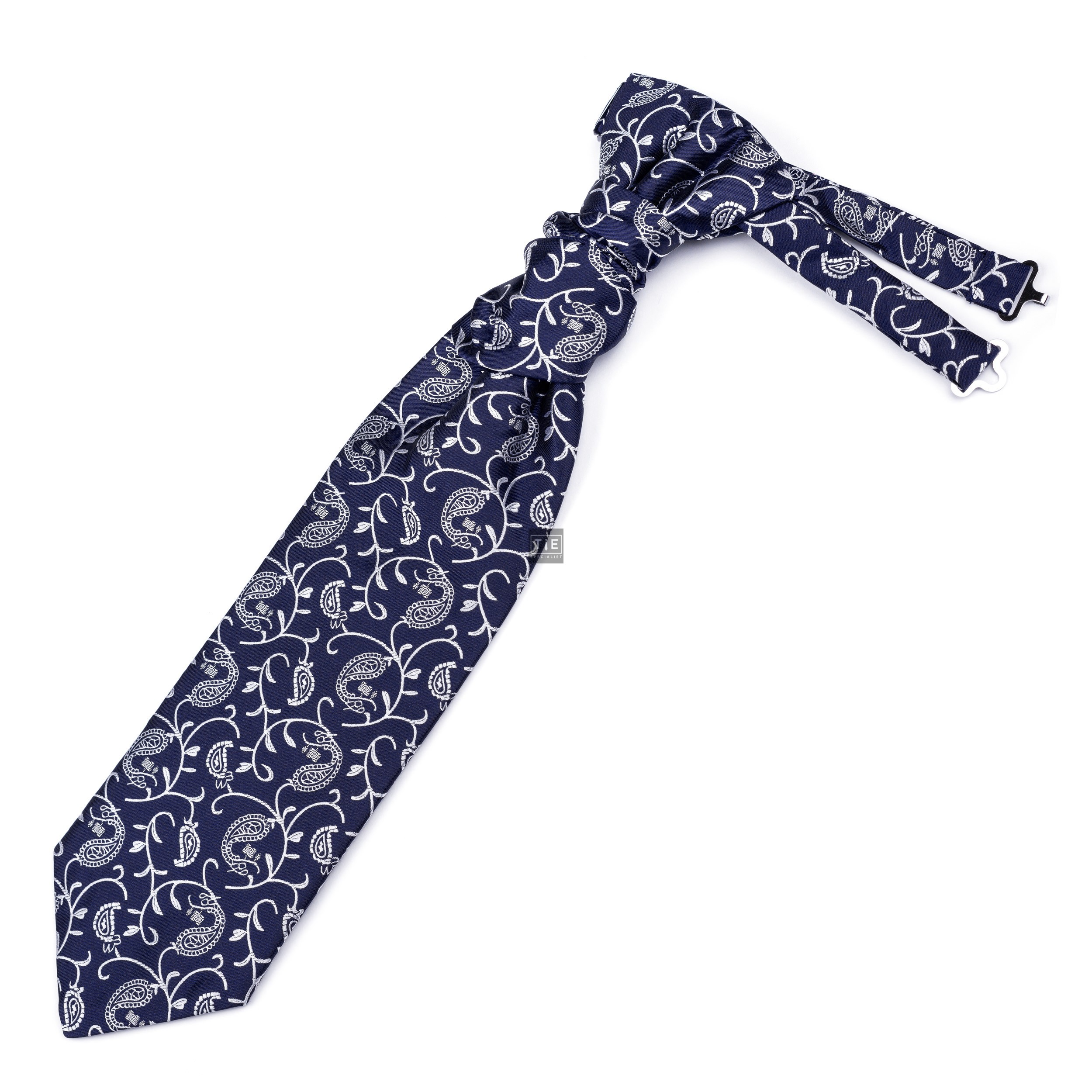 Moonlight Navy Budding Paisley Cravat #AB-WCR1003/7