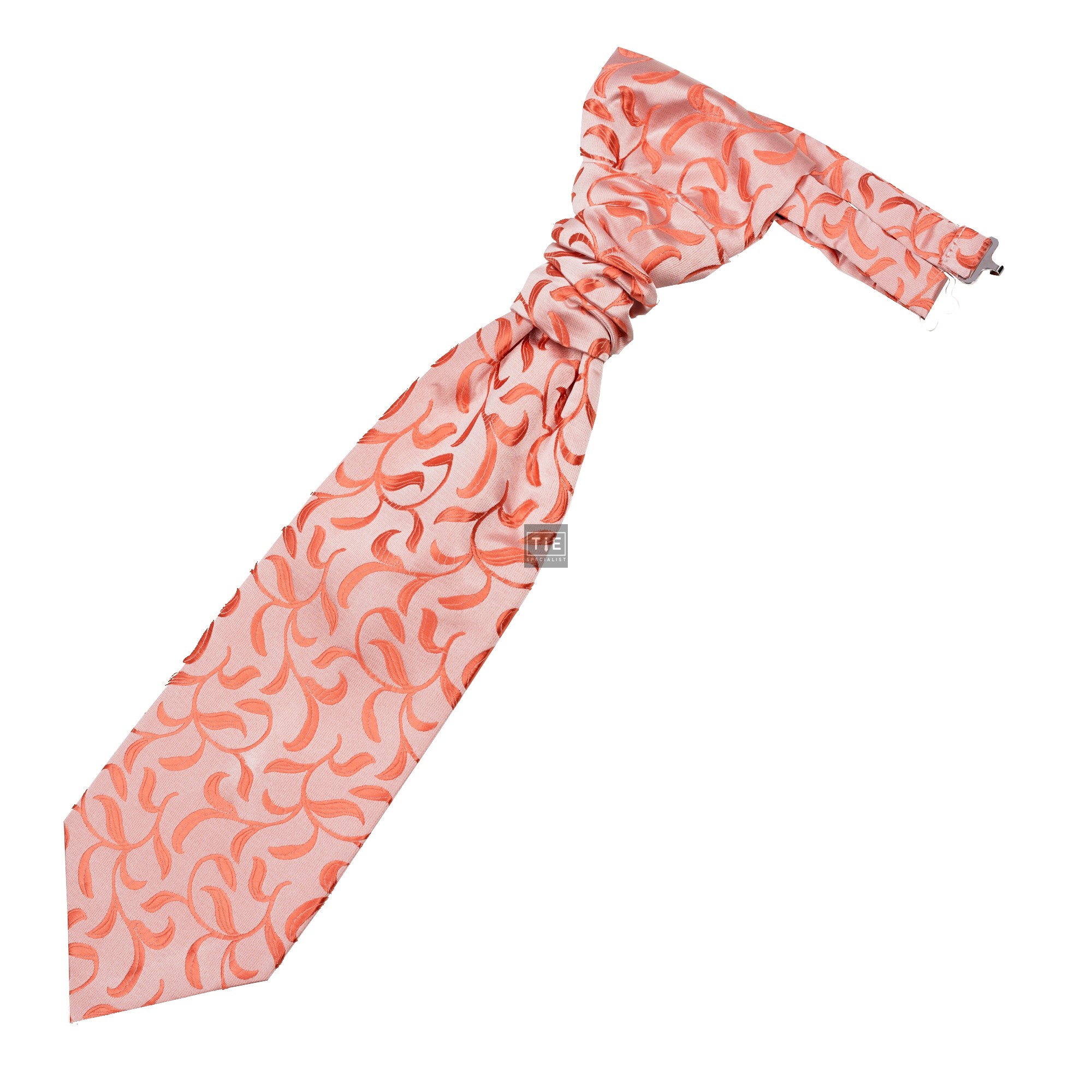 Coral Vintage Vine Wedding Cravat #AB-WCR1004/2