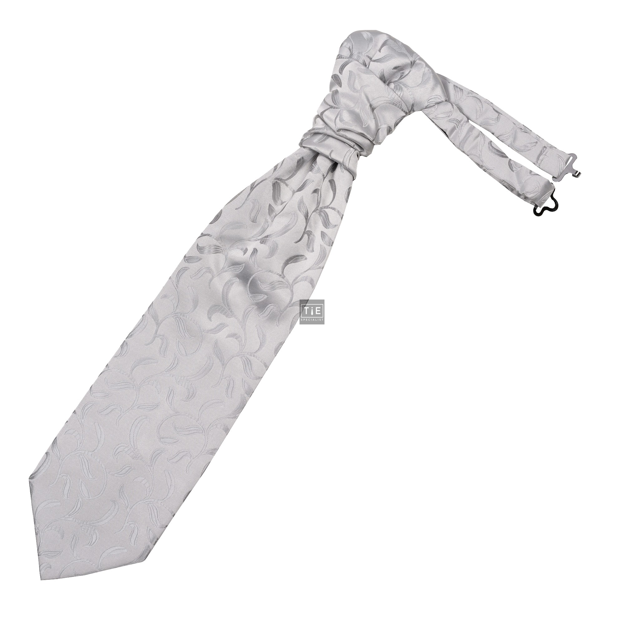 Silver Vintage Vine Wedding Cravat #AB-WCR1004/5