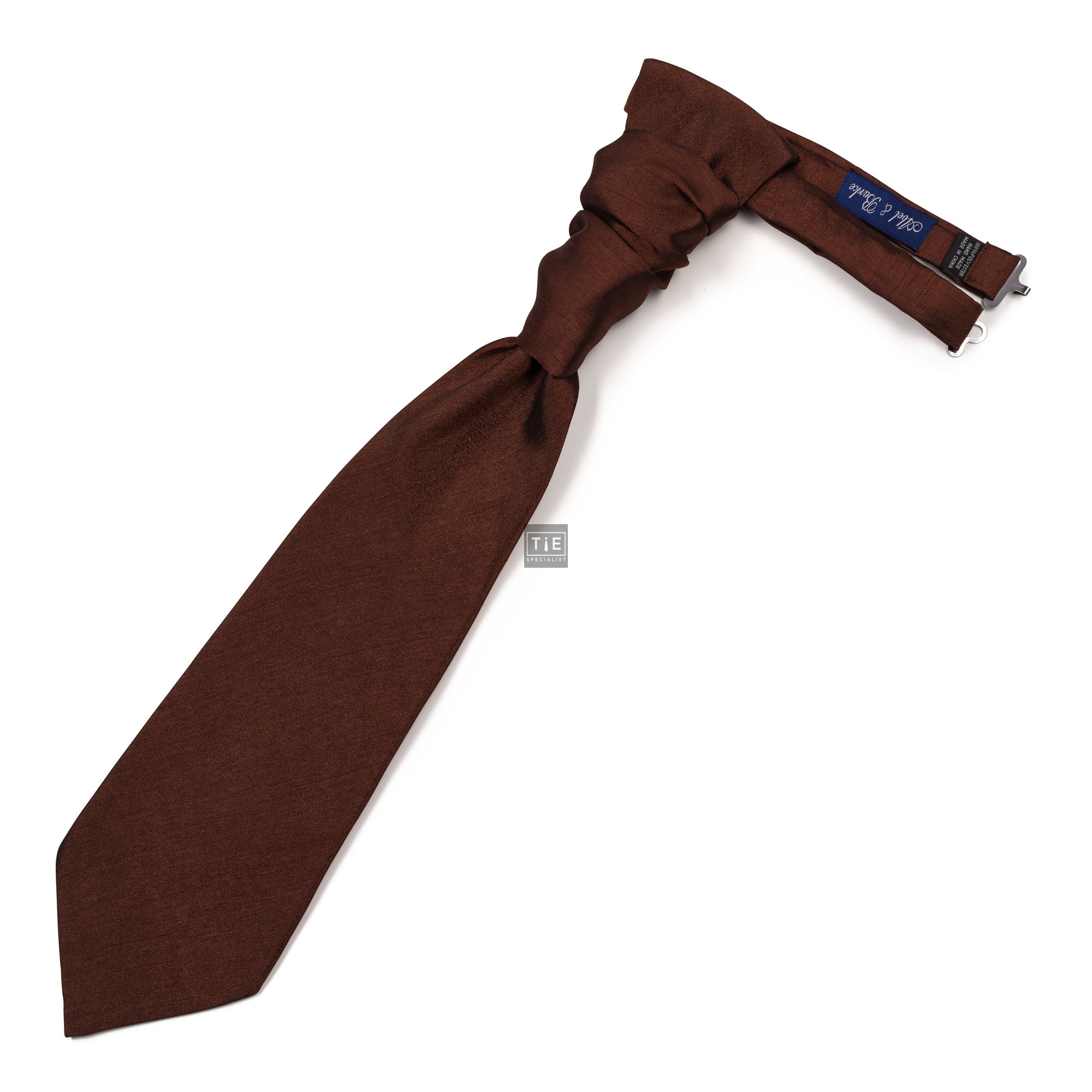 Chocolate Brown Shantung Cravat