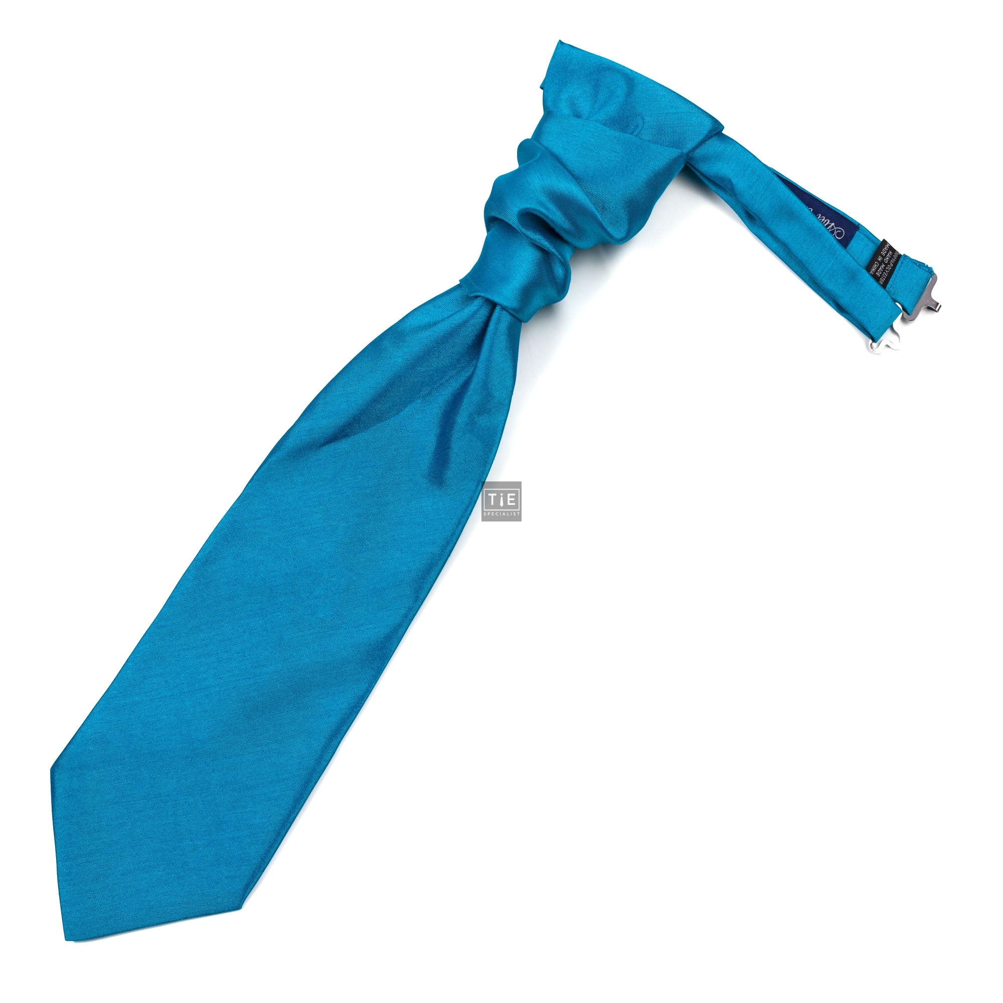 Crystal Teal Shantung Cravat