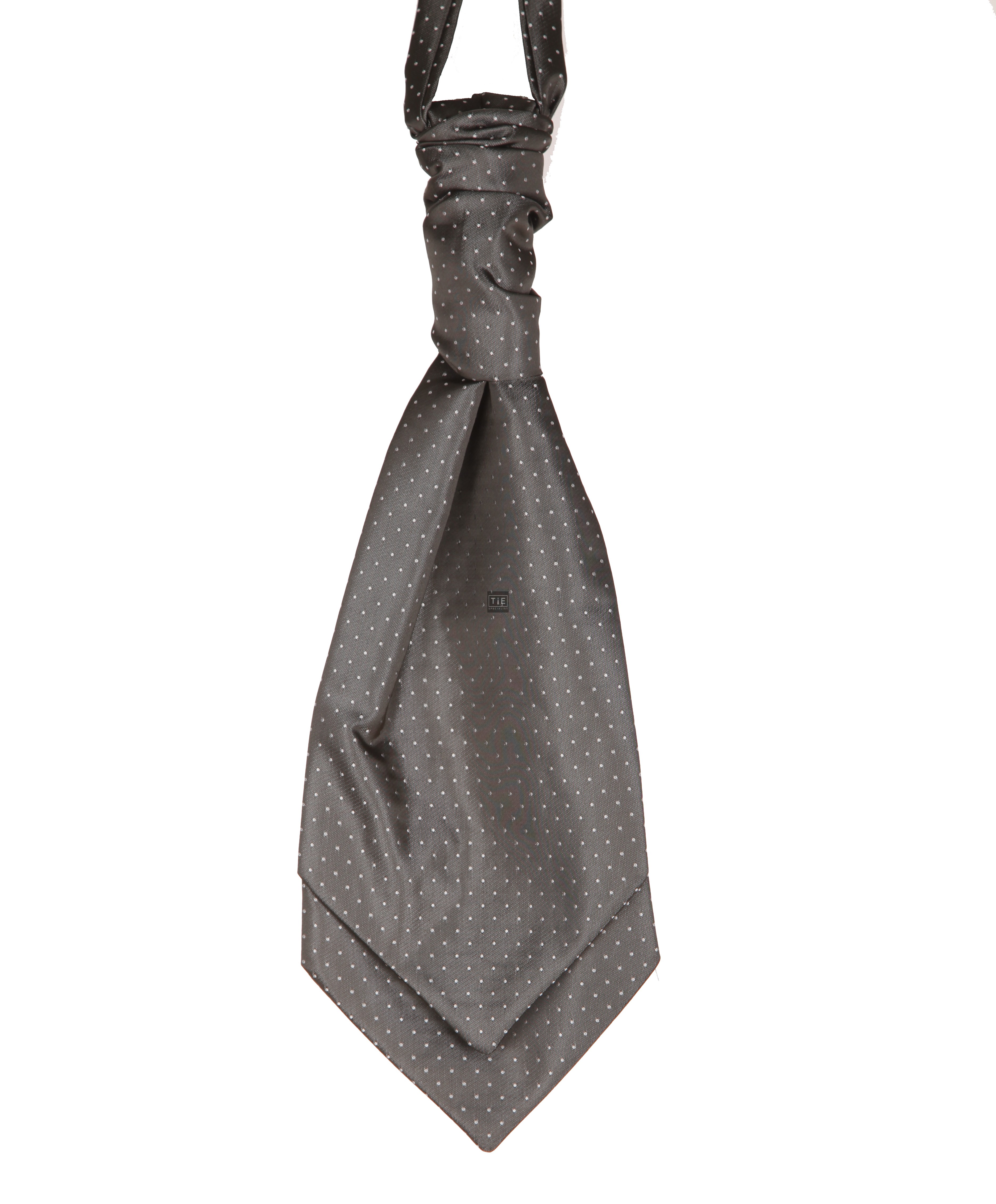 Grey Mini Polka Dot Cravat #WCR2007/1 ---DISCONTINUED, LAST STOCK!---