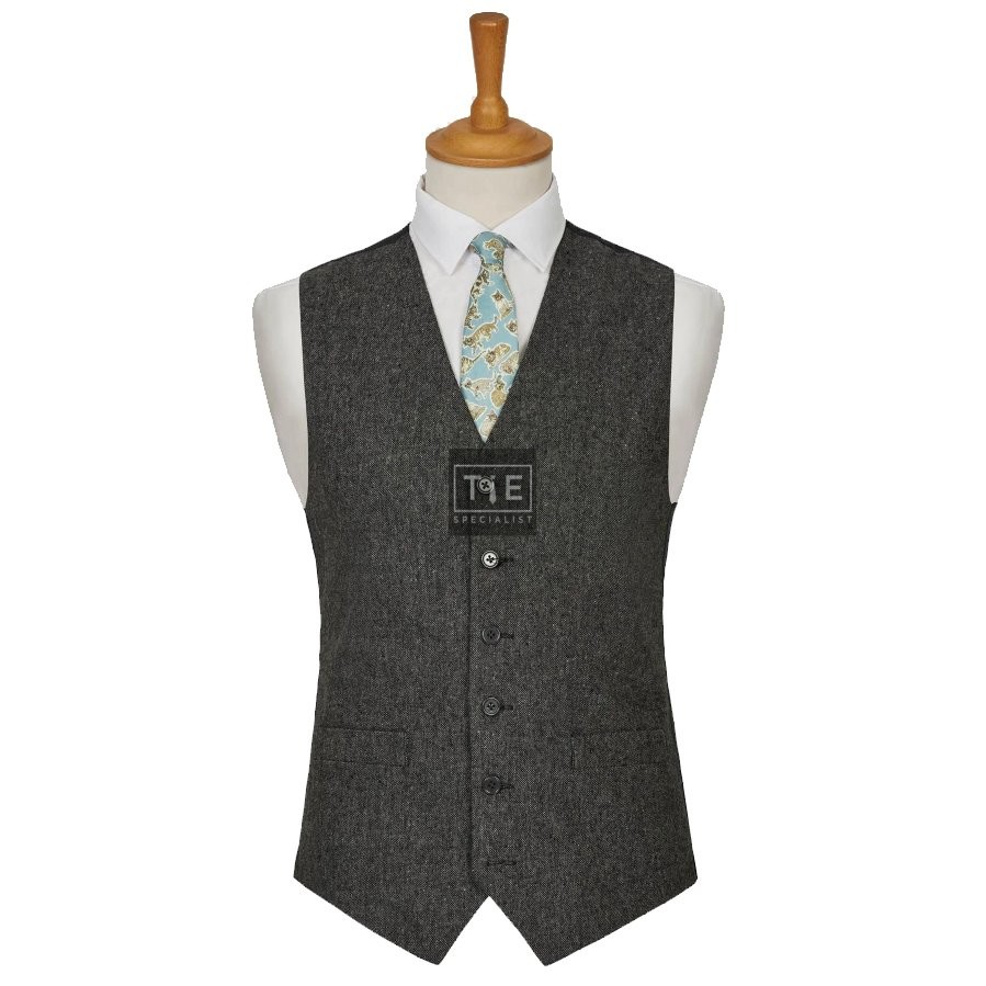 Grey Donegal Tweed Waistcoat #WW100/1