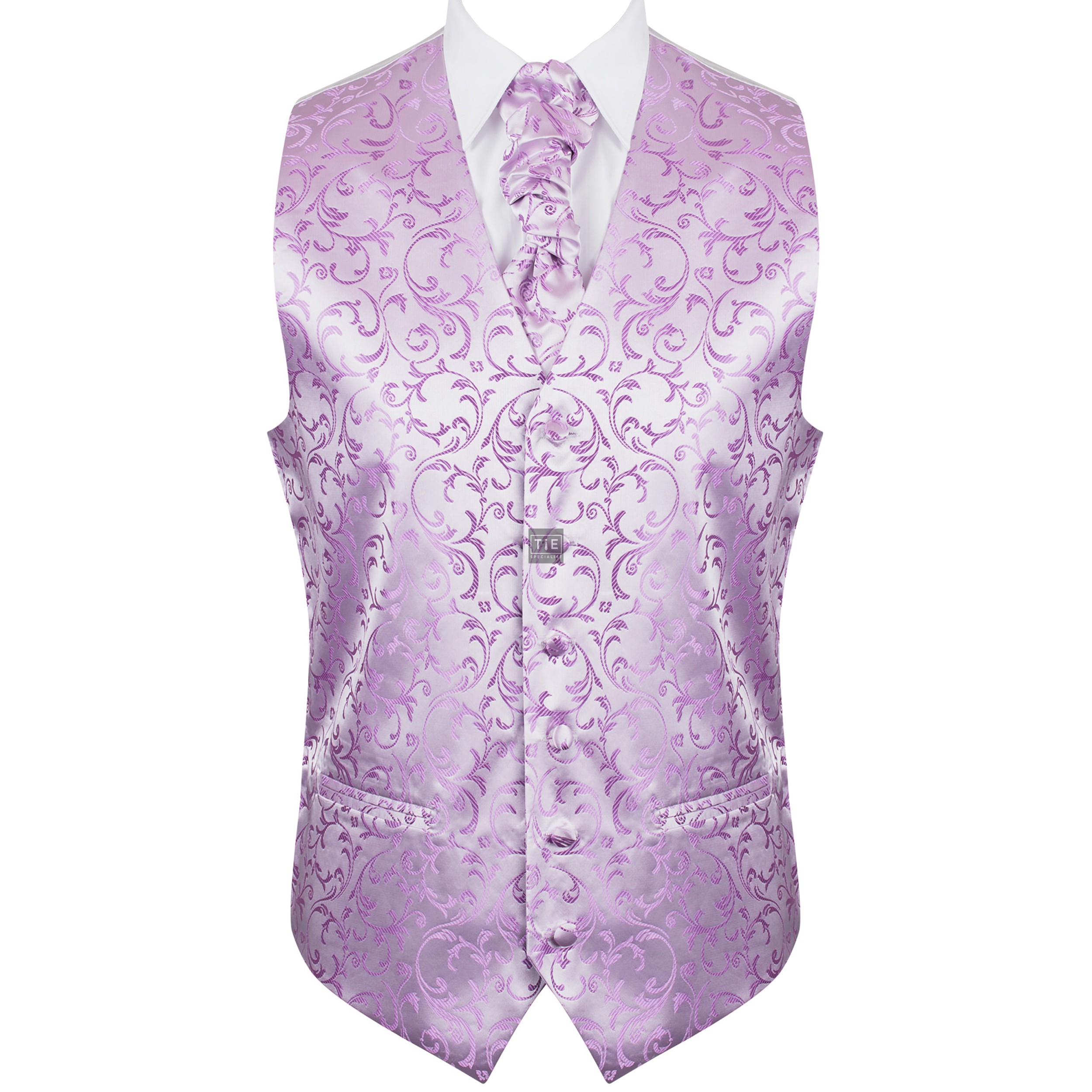 Lilac Swirl Leaf Wedding Waistcoat #AB-WWA1000/8