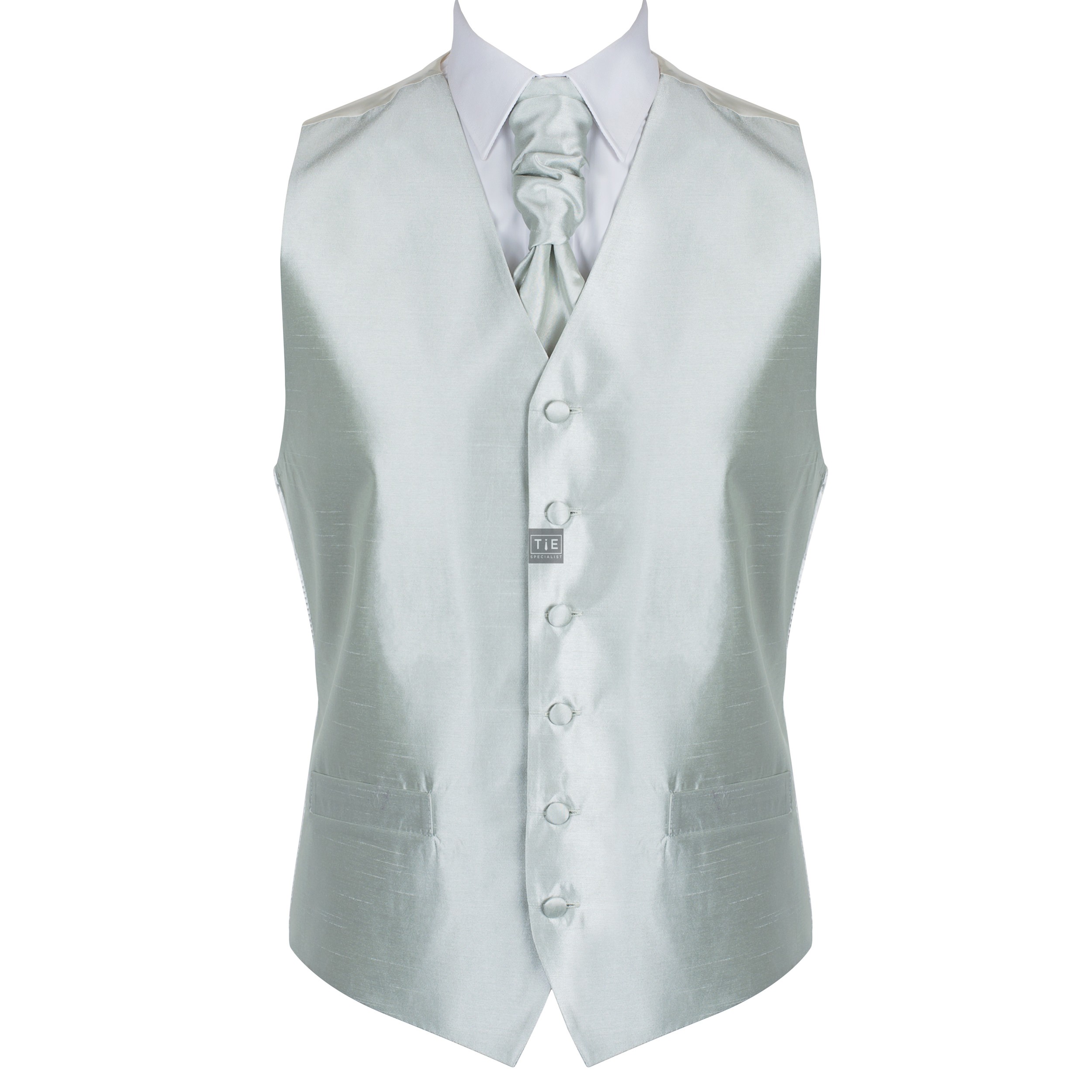 Silver Birch Shantung Wedding Waistcoat #AB-WWB1005/3