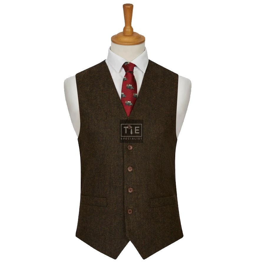 Brown Flecked Tweed Waistcoat #W106/1