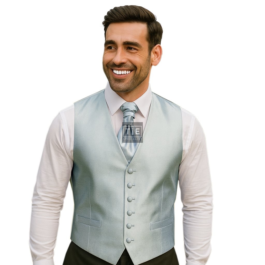Silver Birch Shantung Wedding Waistcoat #AB-WW1005/3