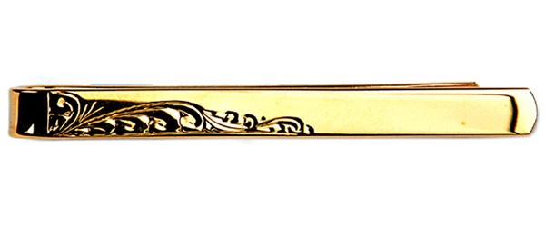 Gold Leaf Design Gold Plated Tie Clip #100-9038