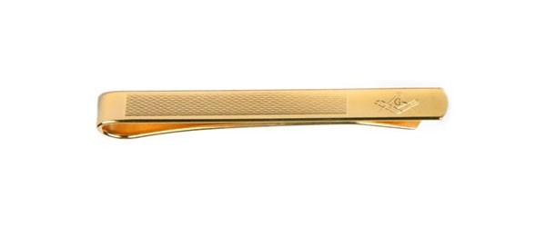 Gold Masonic Gold Plated Tie Clip #100-9118