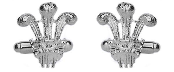 Silver Prince of Wales Sterling Silver Cufflinks #70-1288