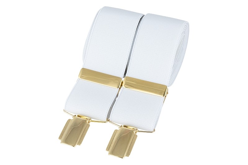 White Gold Clip Braces #BR-010