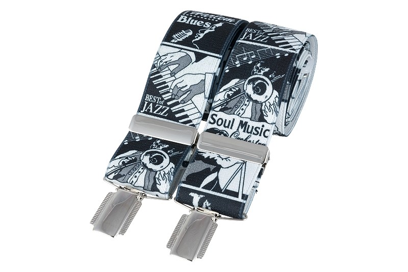 White Music Jazz Braces #BR-015