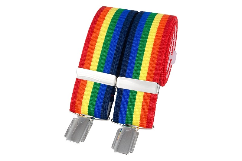 Multi Colour Rainbow Braces #BR-022