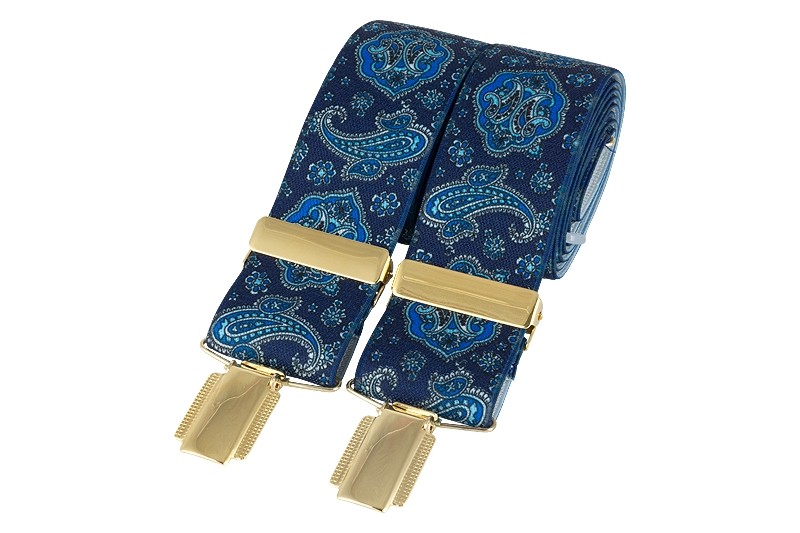 Blue Paisley Braces #BR-028