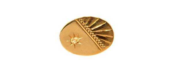 Gold Diamond 9ct Gold Tie Tac #DT-1161