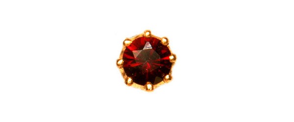 Gold Garnet 9ct Gold Tie Tac #T-0009