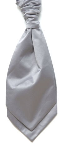 Grey Self Tie Satin Cravat #WCS1848/3