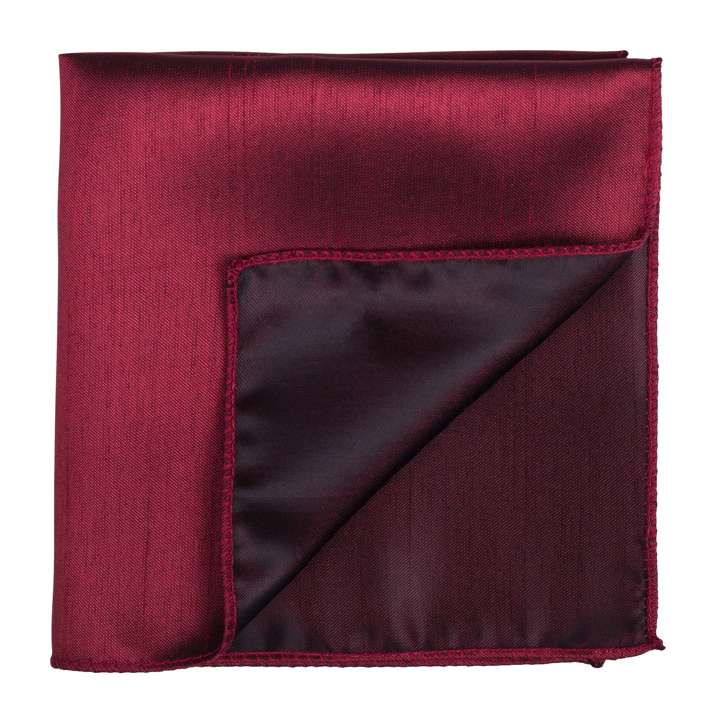 Burgundy Shantung Pocket Square