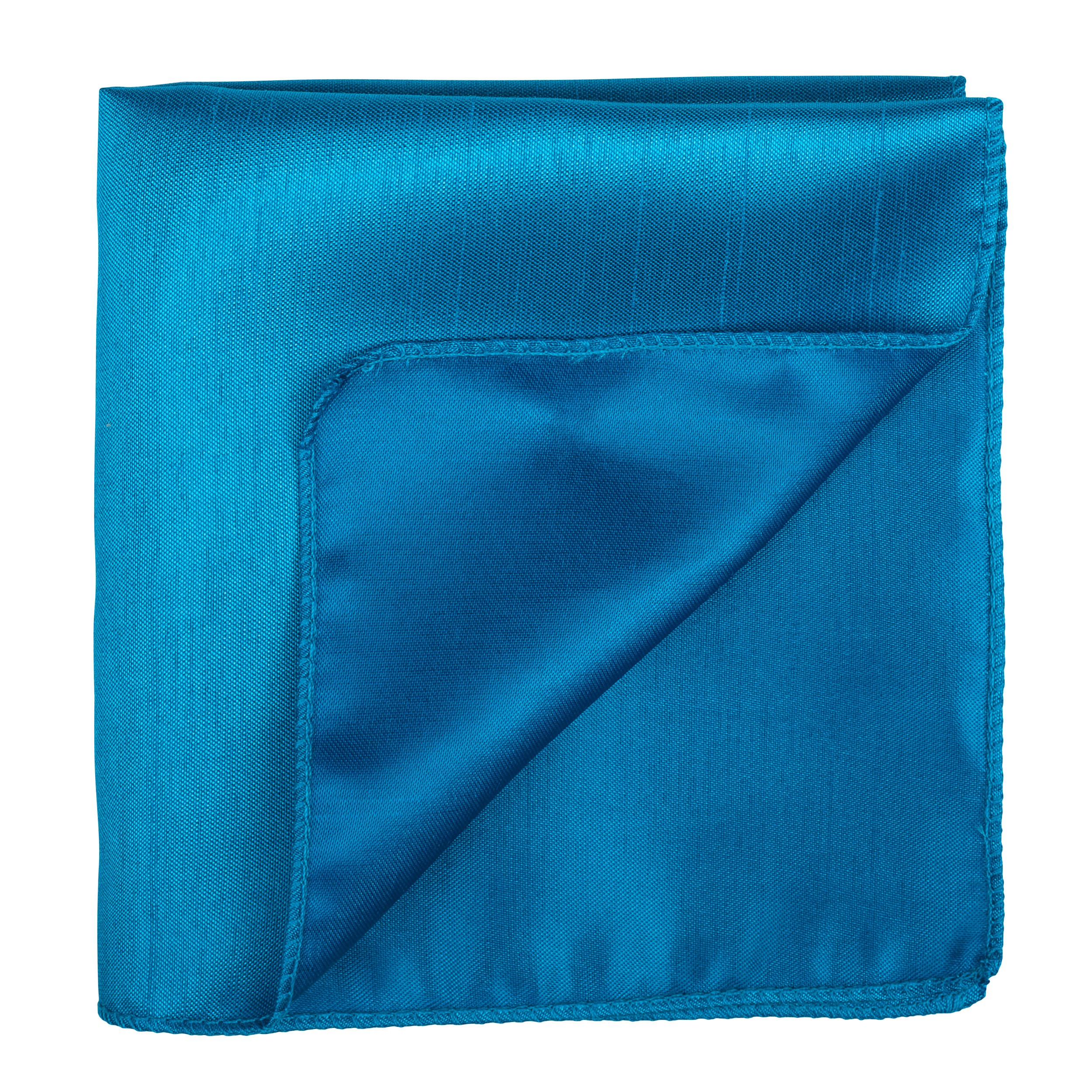 Crystal Teal Shantung Pocket Square