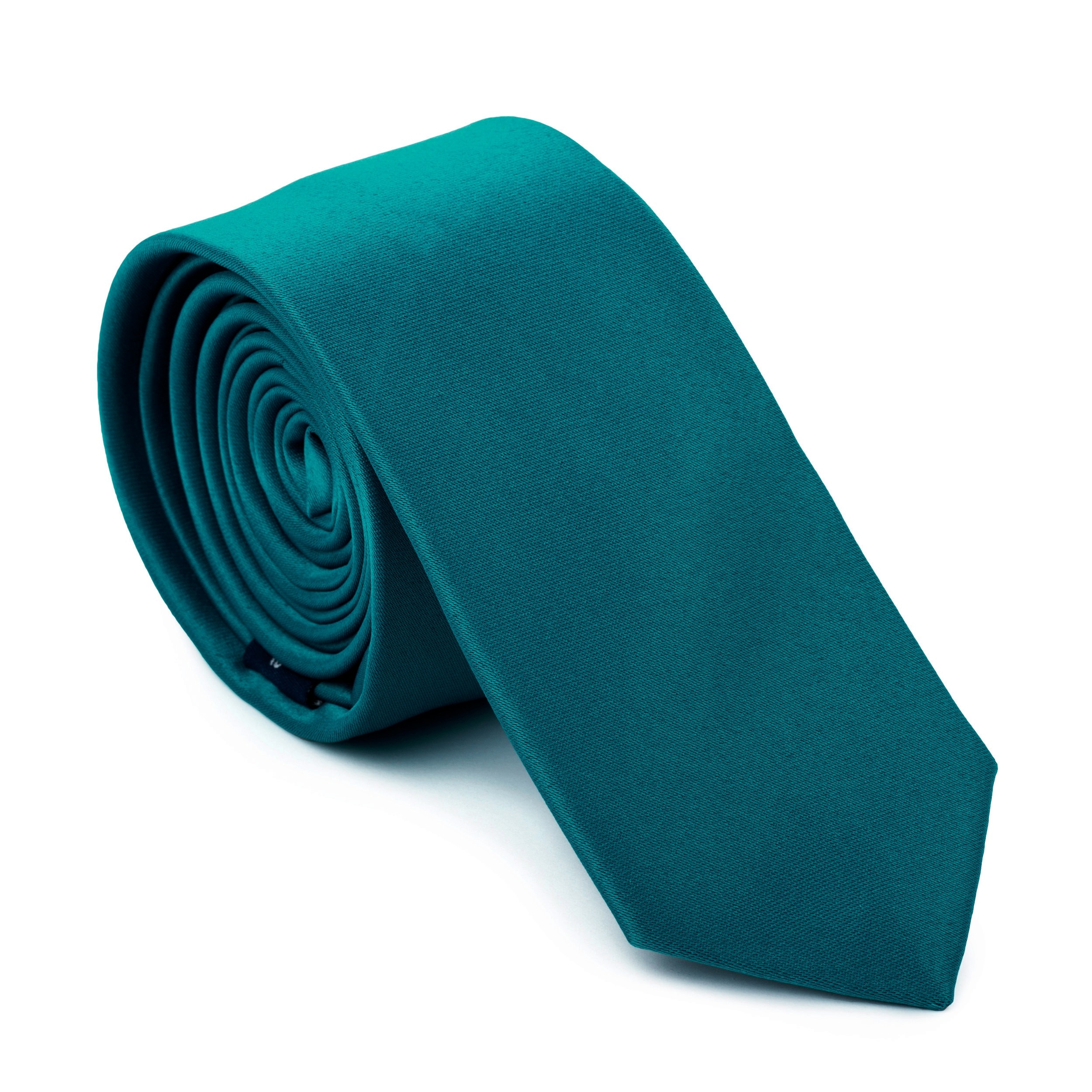 Teal Fanfare Slim Tie