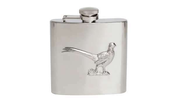 Silver Pheasant Stainless Steel Hip Flask #HF-08
