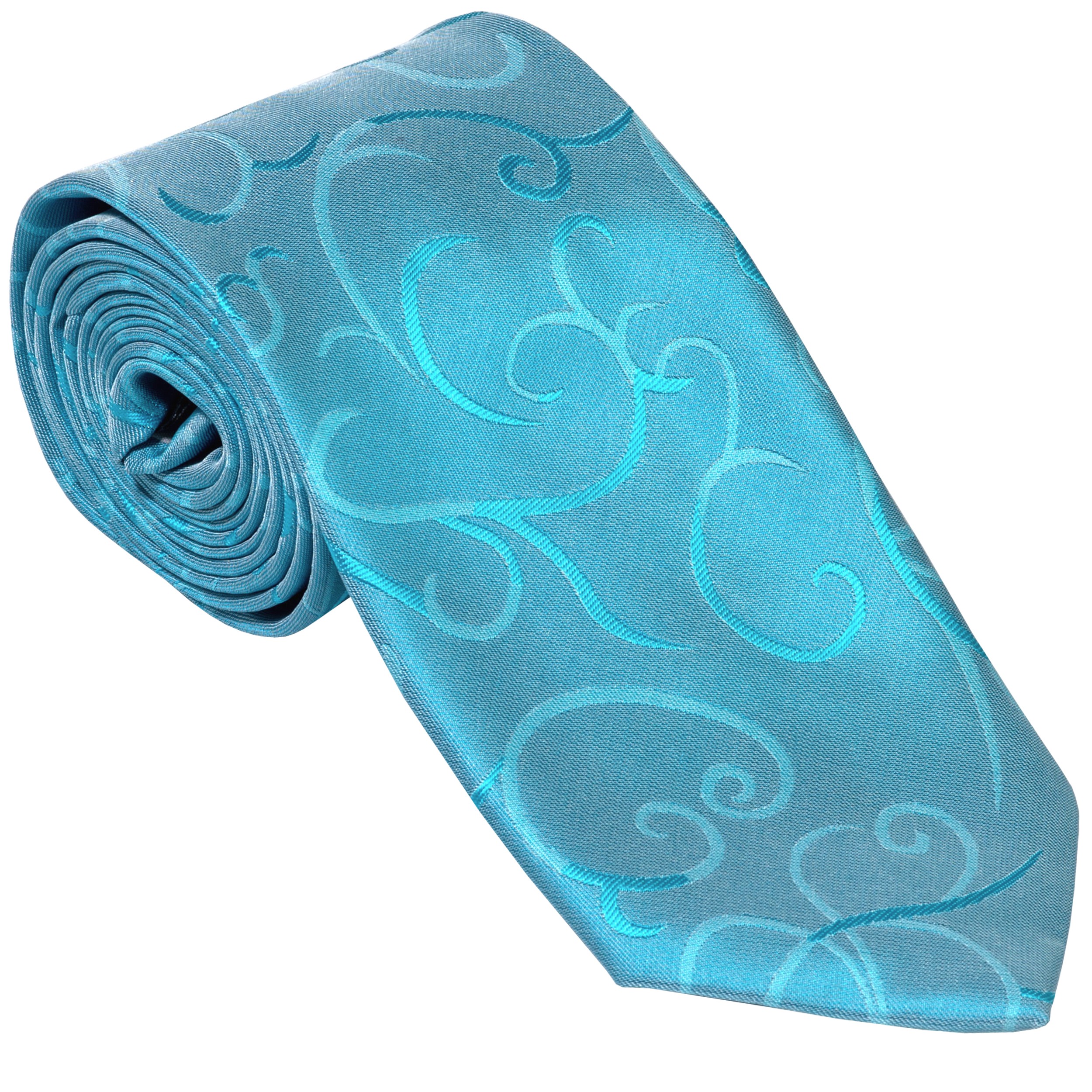 Turquoise Modern Scroll Wedding Tie #AB-T1002/2