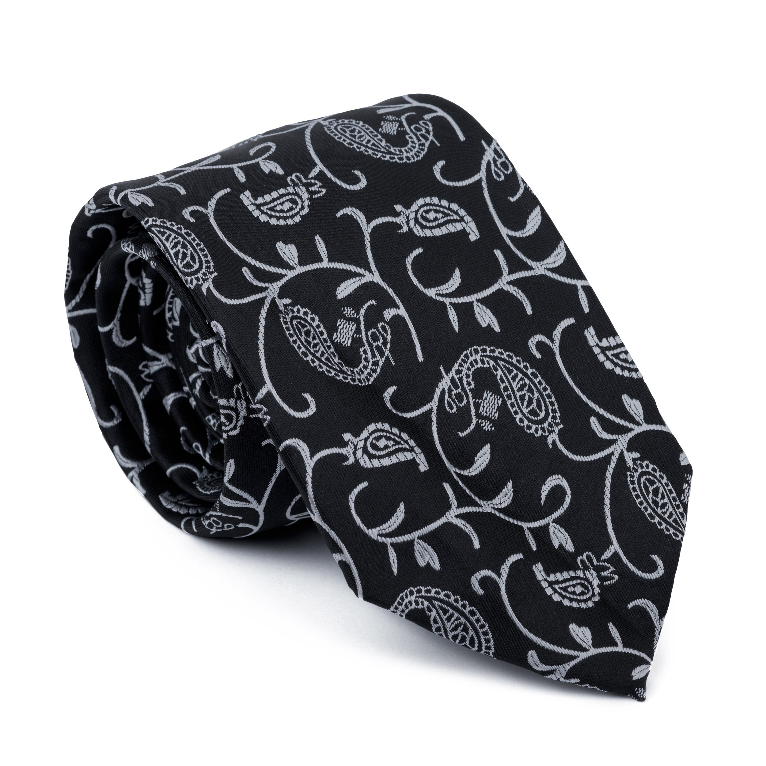 Moonlight Black Budding Paisley Tie #AB-T1003/5