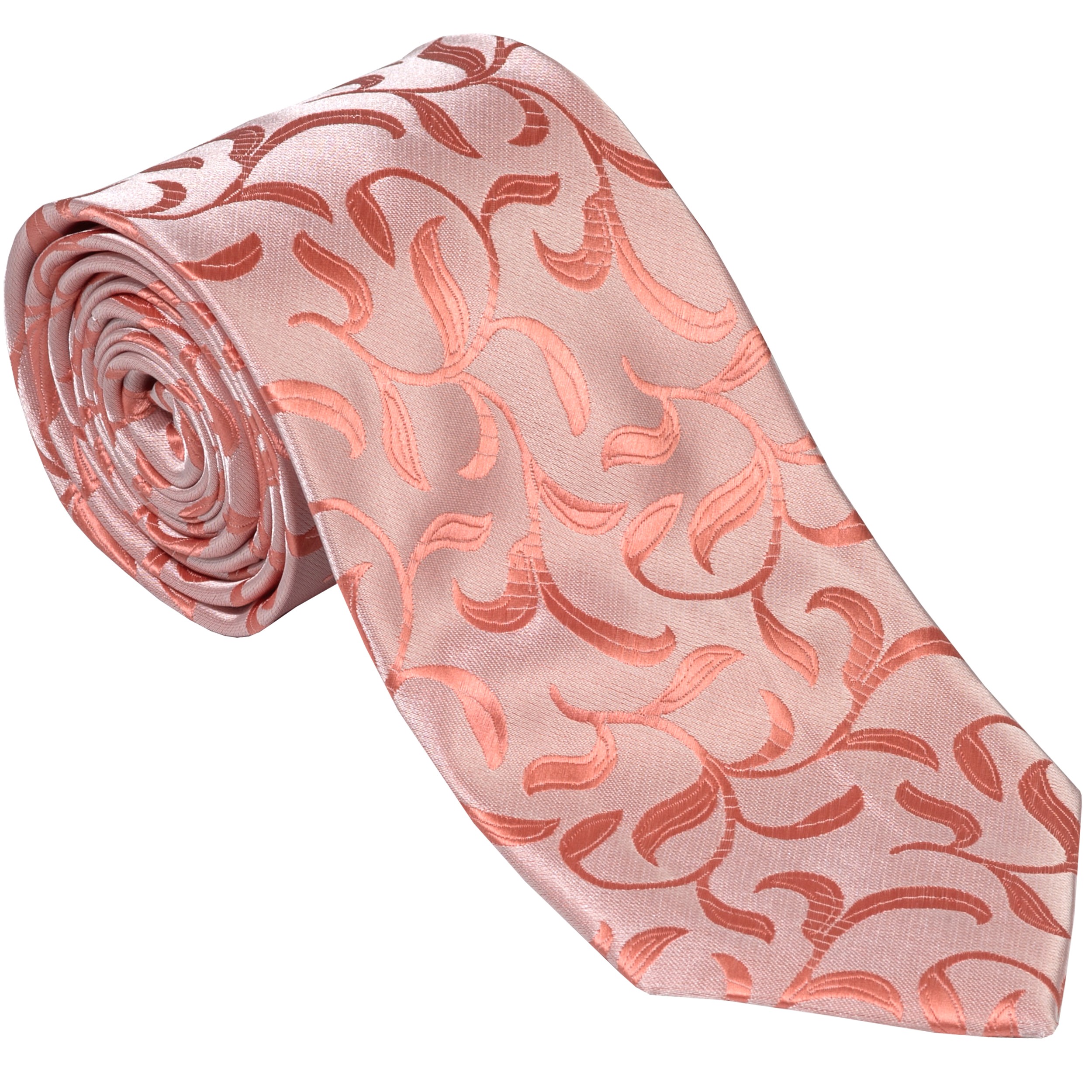 Coral Vintage Vine Wedding Tie #AB-T1004/2