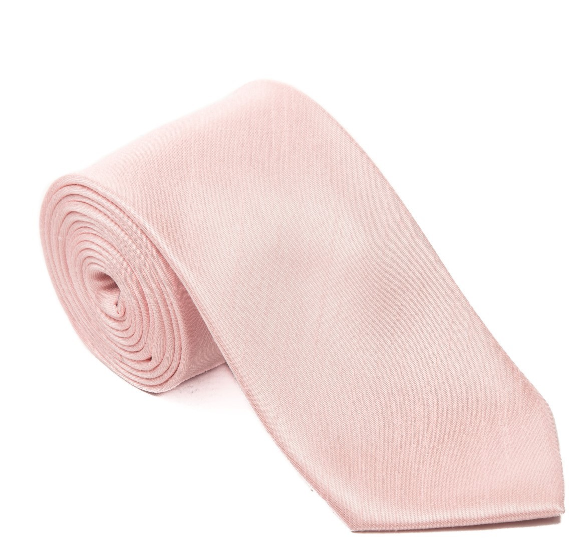 Pink Skinny Shantung Wedding Tie #C1866/3